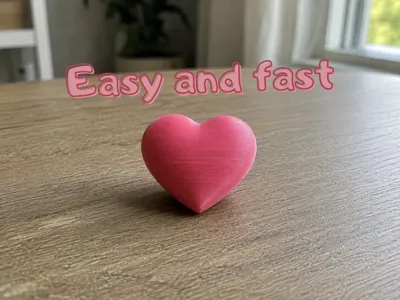 Cute Little Heart β Simple Single-Color 3D Print - Image 4