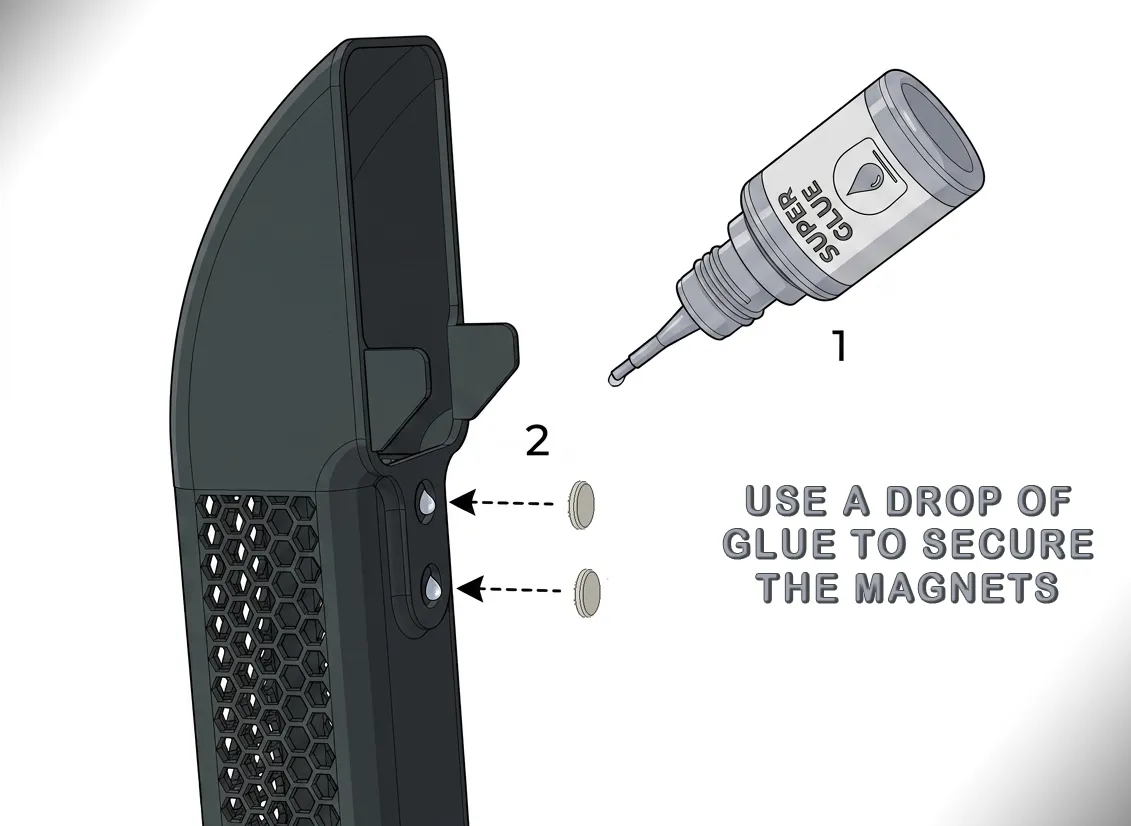 Magnetic Slim Hex Poop Chute X2D / P2S - Image 4