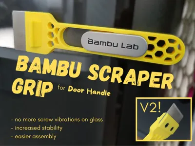 Scraper Grip with Door Handle attach X2D, P1S, etc - Image 12